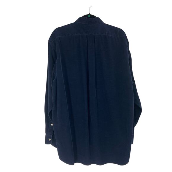 Ralph Lauren Blake Cotton Corded Long Sleeve Piny Navy Button Up Men’s XL - Picture 2 of 10